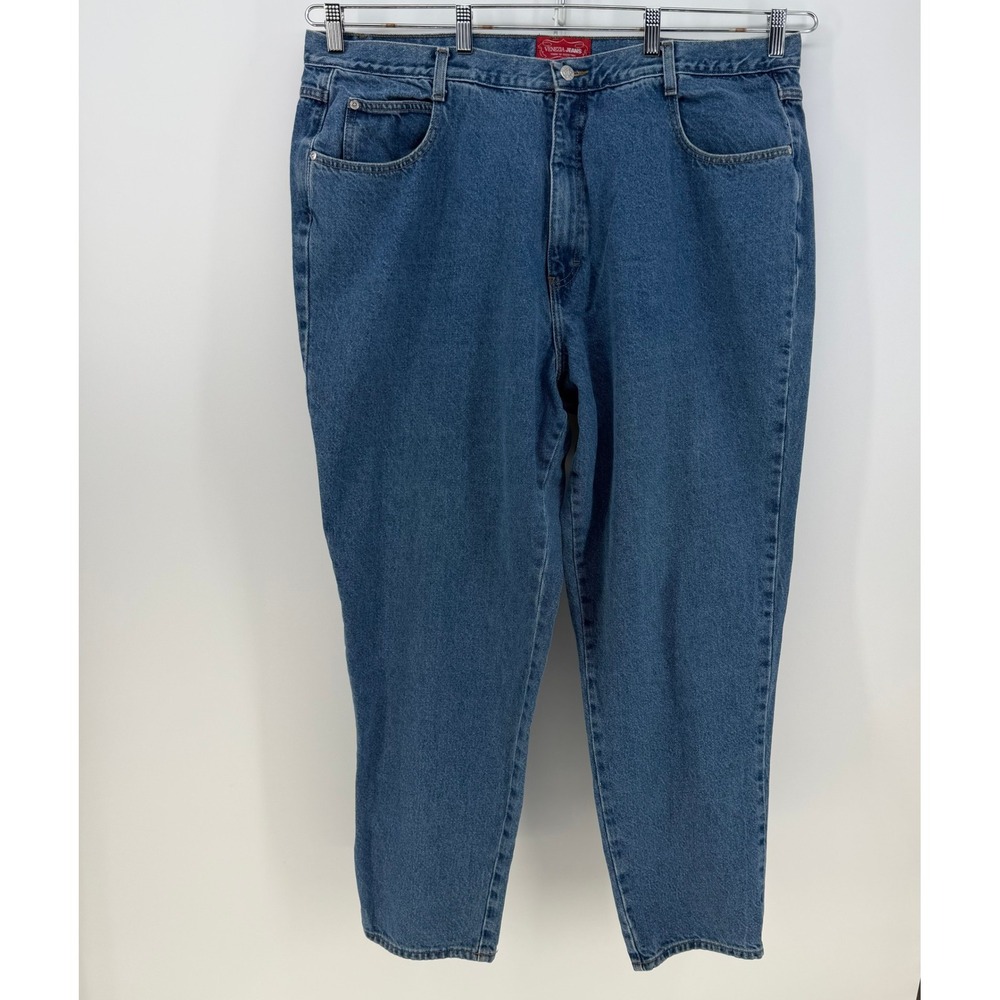 Venezia Jeans Mom Jeans Womens 22 Blue High Rise Tapered Relaxed Vintage 90s Y2K